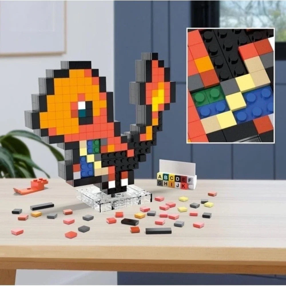 MEGA Blocks Pokemon Charmander Pixel Art (HTH76) 349 pcs New